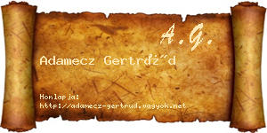 Adamecz Gertrúd névjegykártya